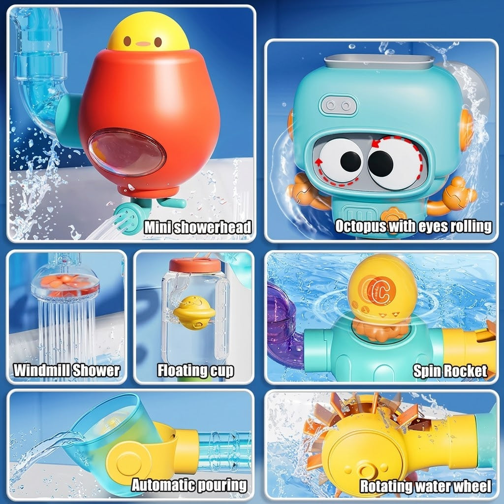 Little Plumber Toddler Waterworks Bath Toy Set