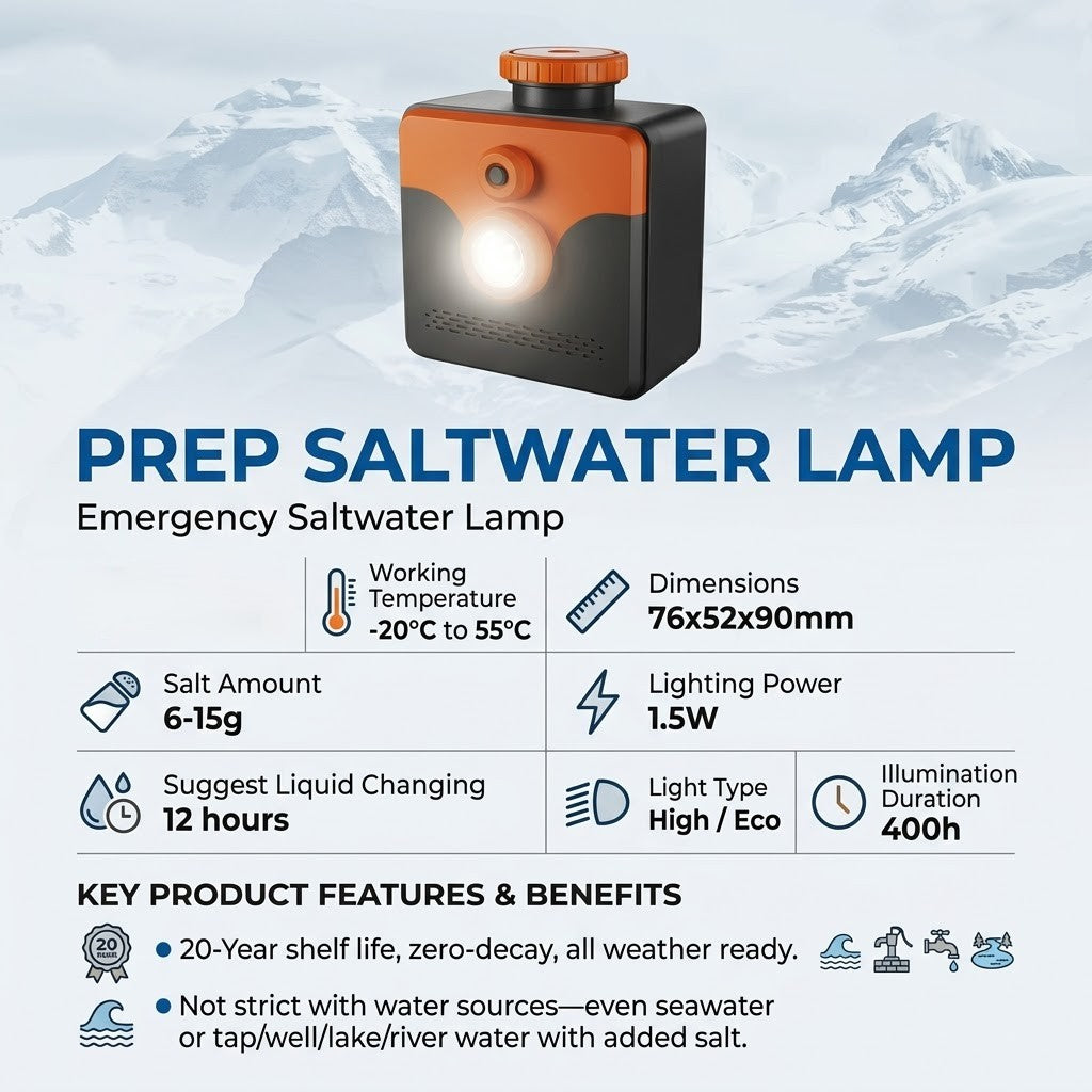 Aqua Charge Salt Water Emergency Lamp