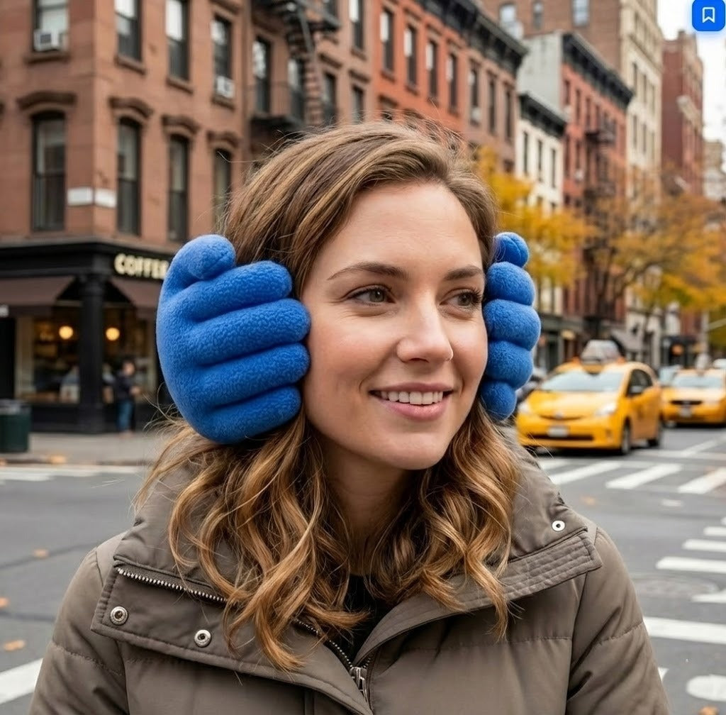 Hand Shape Plush Winter Earmuff