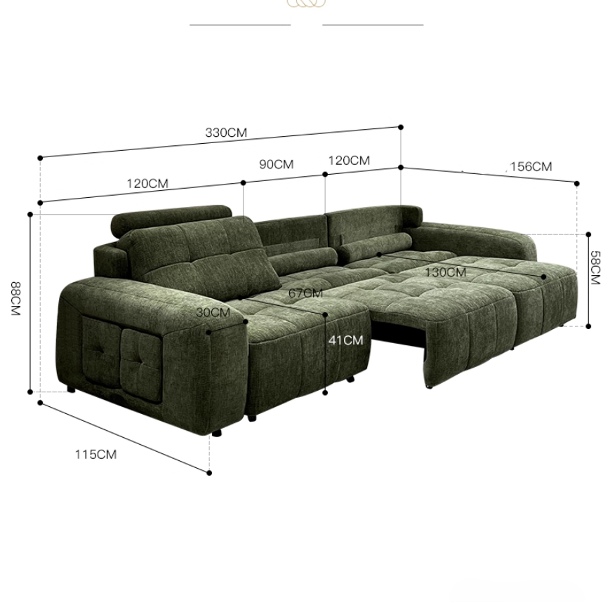 Nordic Rest Electric Elegant Pull-Out Sofa