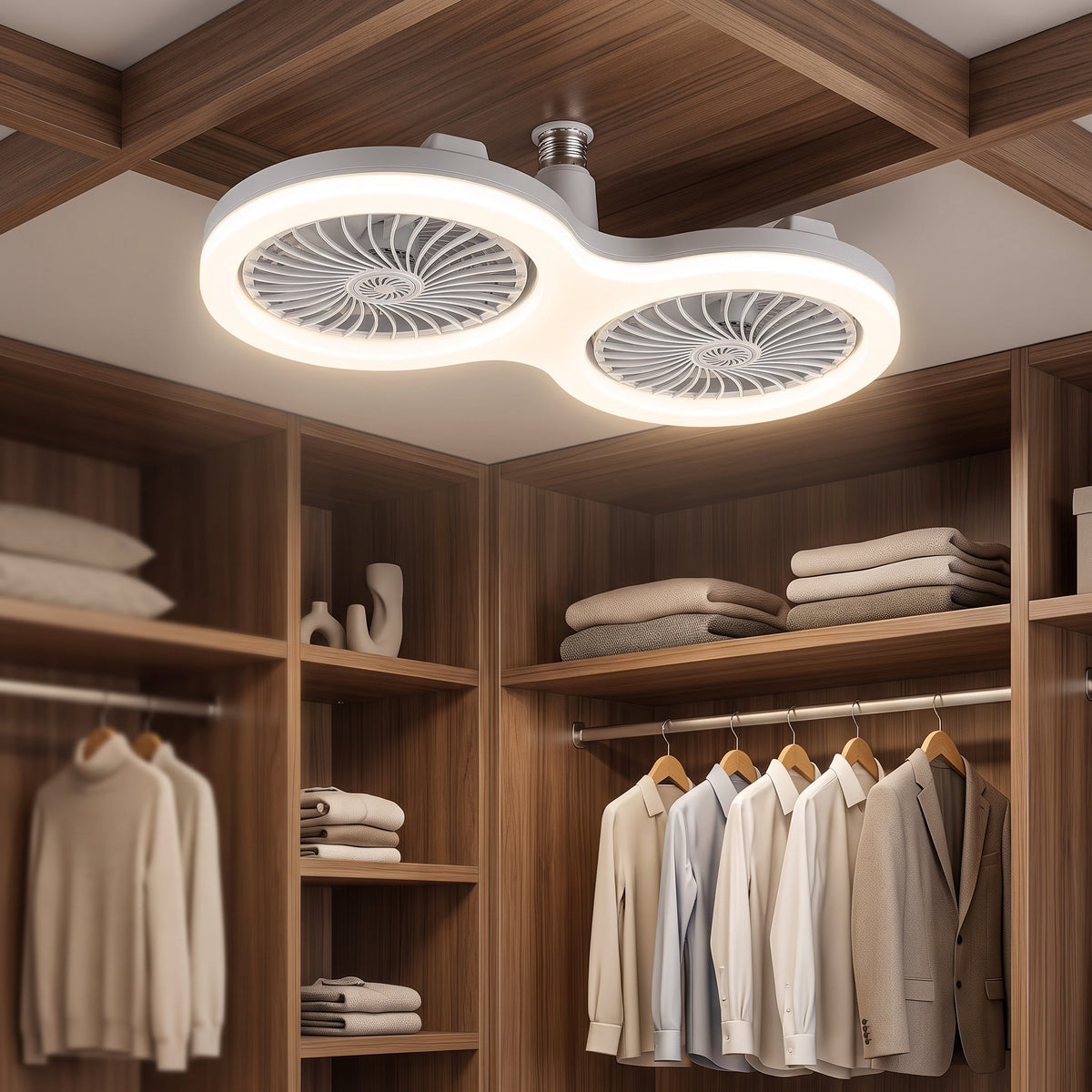 Skyloop Dual-Head Ceiling Fan Light