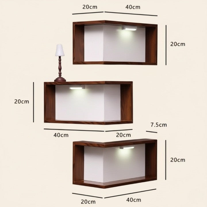 Floating Design Corner Wall Shelf