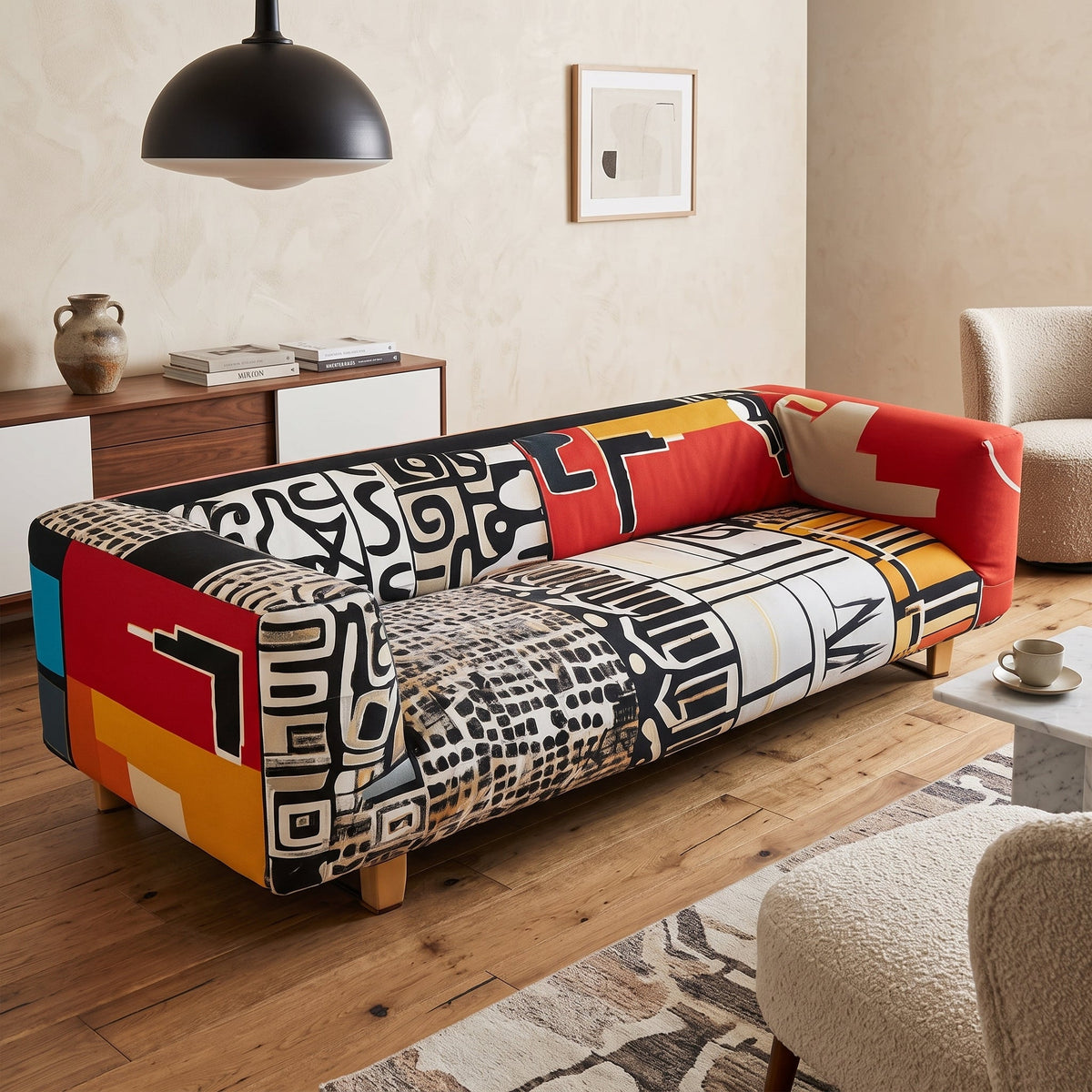 Graffica Abstract Graffiti Print Sofa