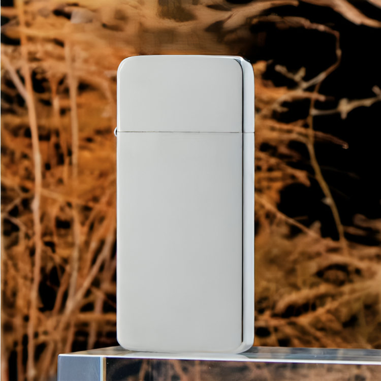 Simple Brushed Ultra Thin Windproof Copper Lighter