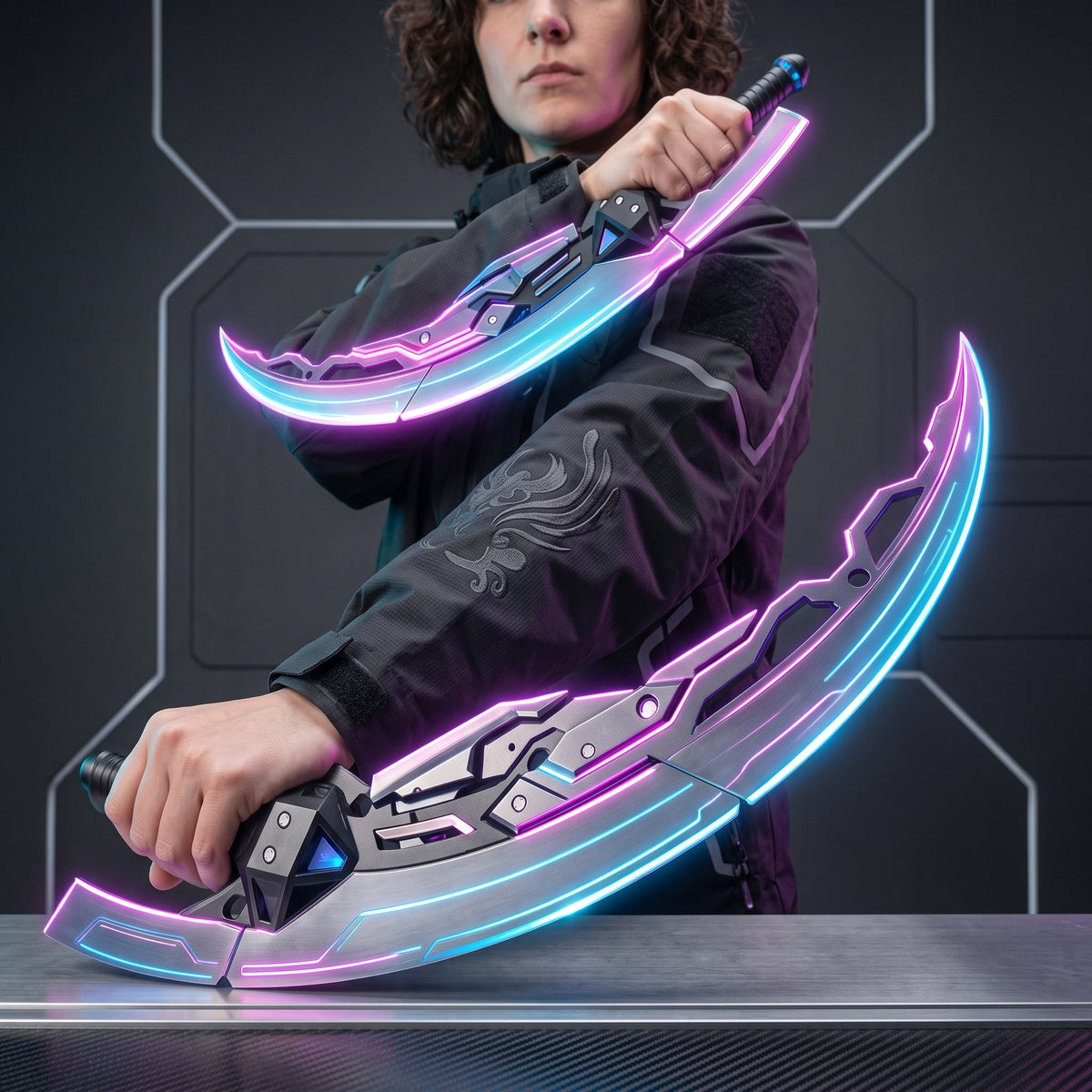 Cyberblade LED Light-Up Curved Sword