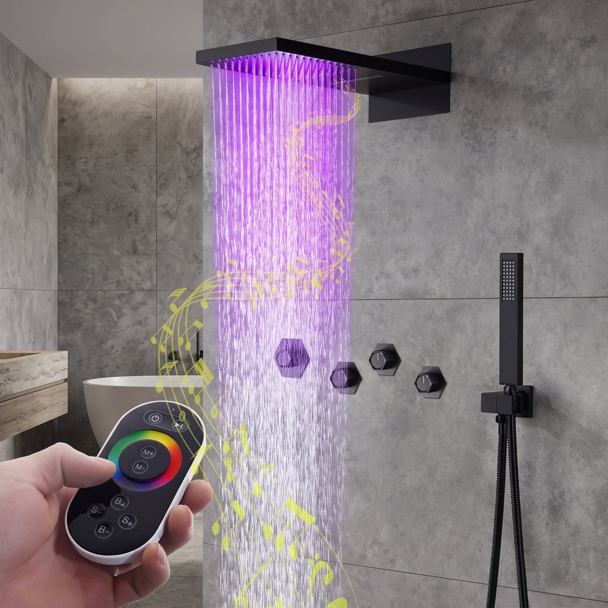 Chromaflow Color-Changing Thermostatic Shower System