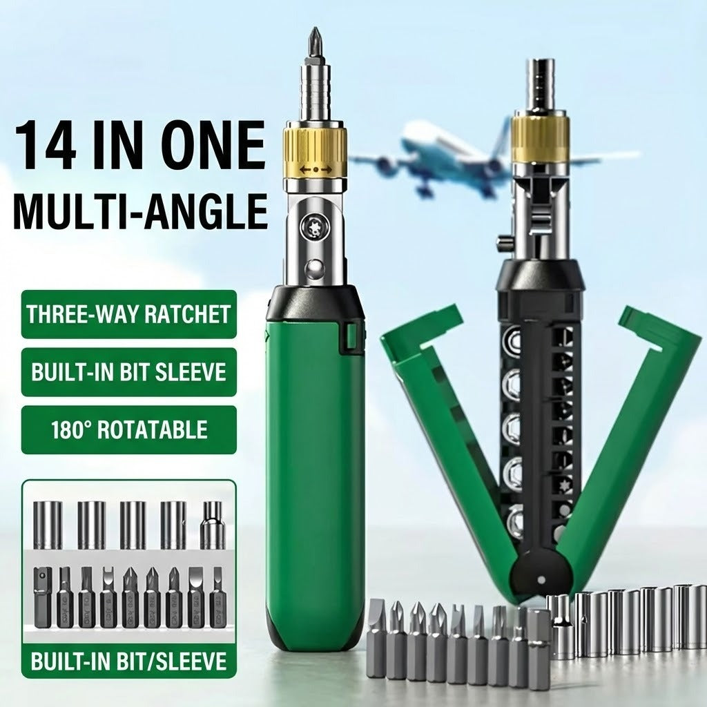 14in1 Multi Angle Ratchet Screwdriver Set