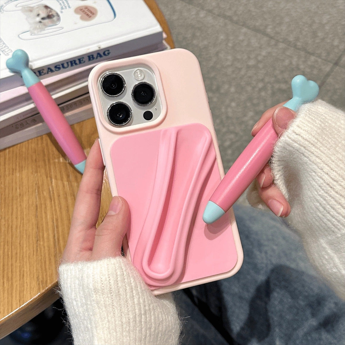Stylus Holder Cute iPhone Case