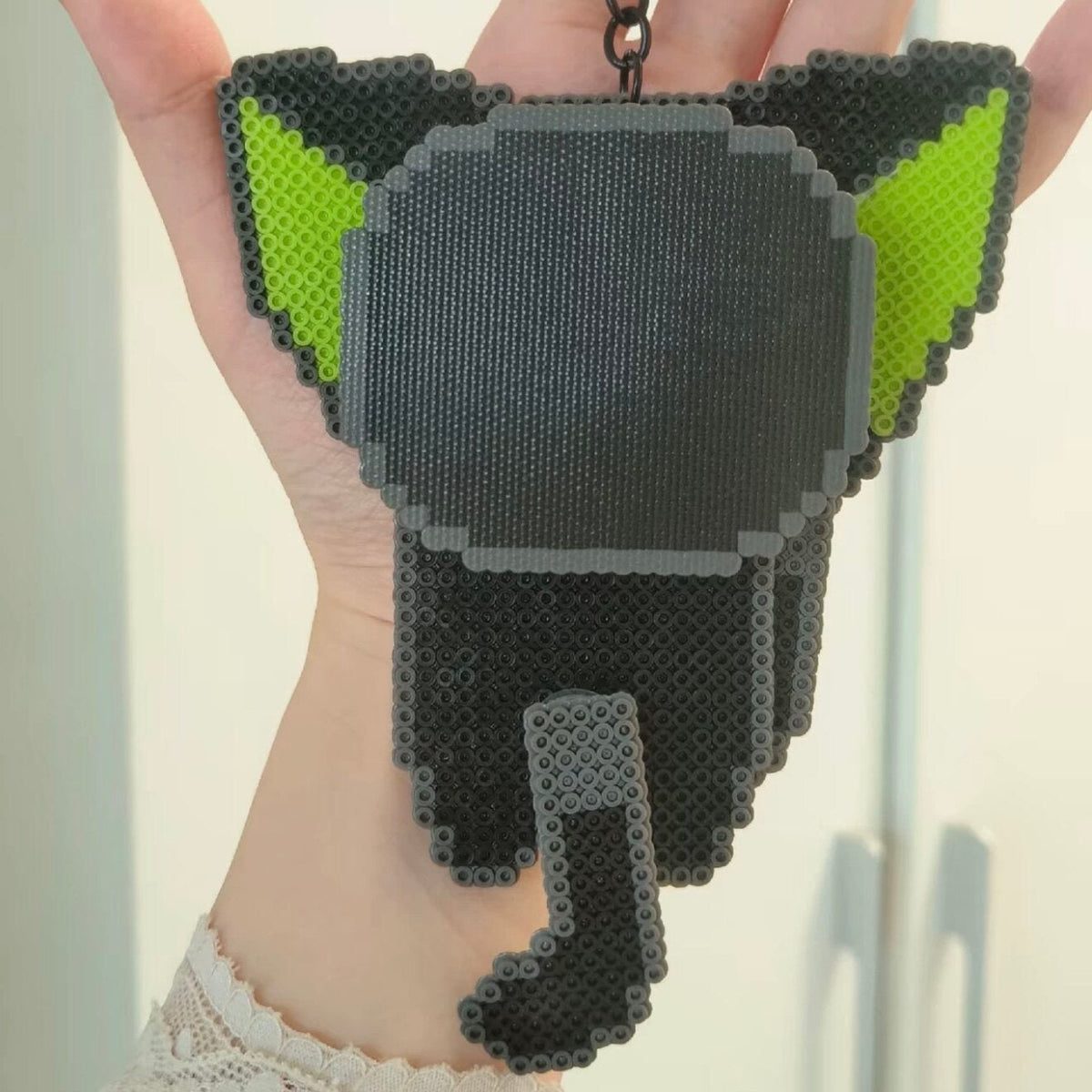Pixel Art 3D Building Block Keychain