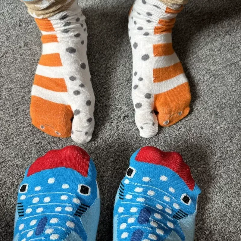 Playful Eel Stripe Cozy Crew Socks