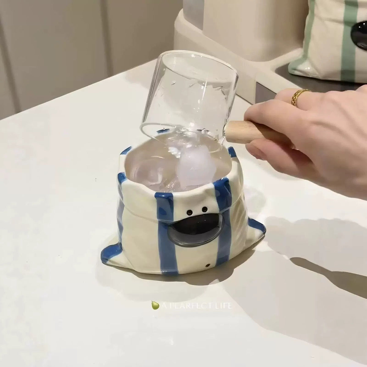 Puppy Bite Ceramic Snack Bowl Cup