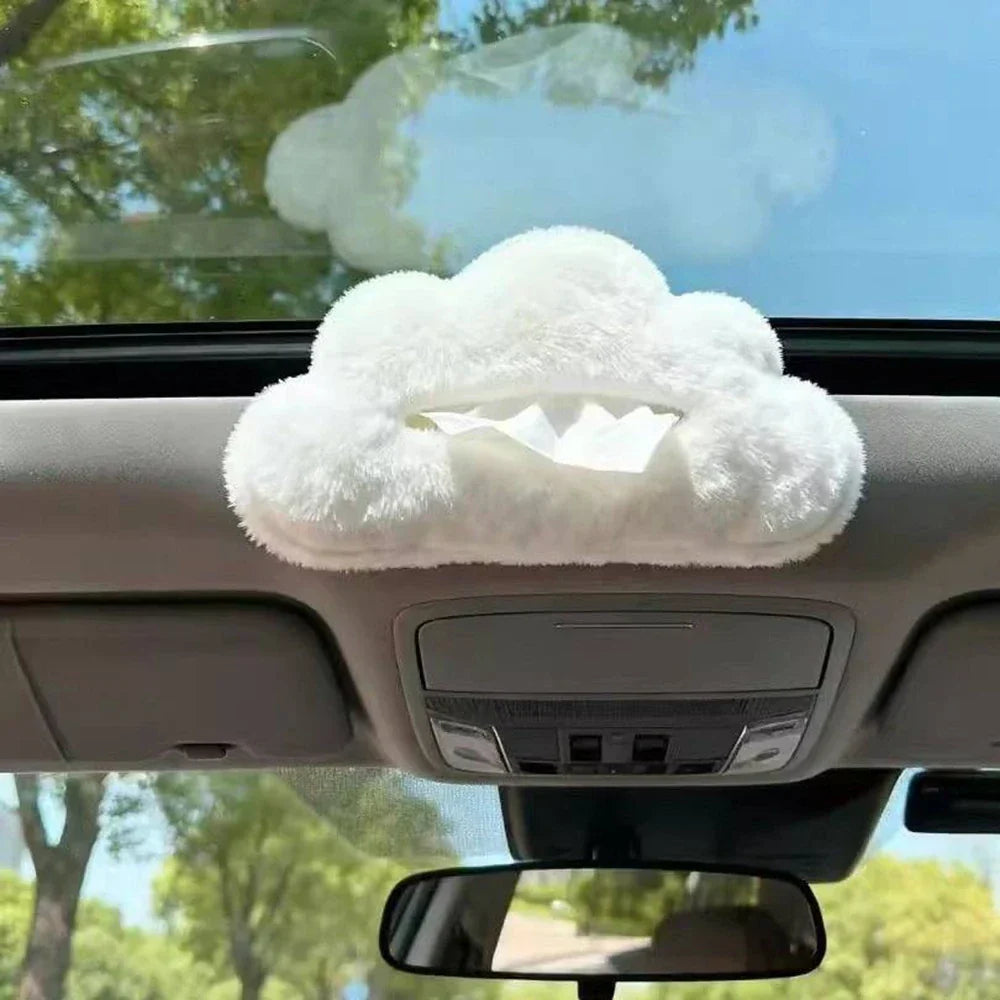 Cloud Shape Hanging Car Tissue Box