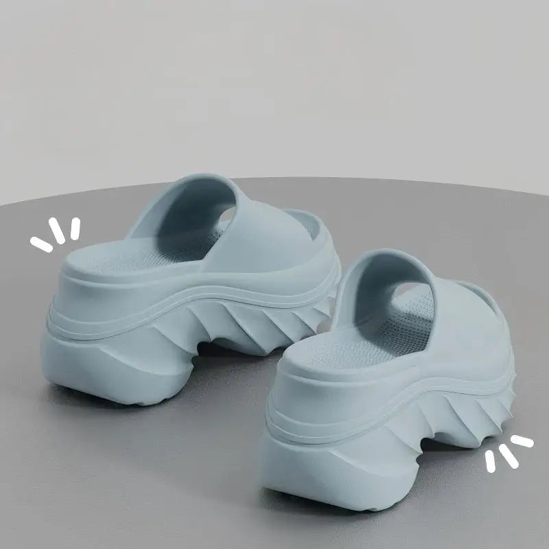 High Heel Soft Sole Platform Slippers