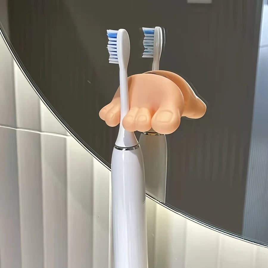 Toe-Grip Wall Toothbrush Holder