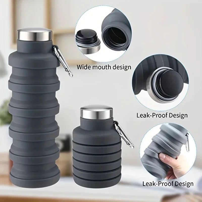 Collapsible Travel Friendly Water Bottle