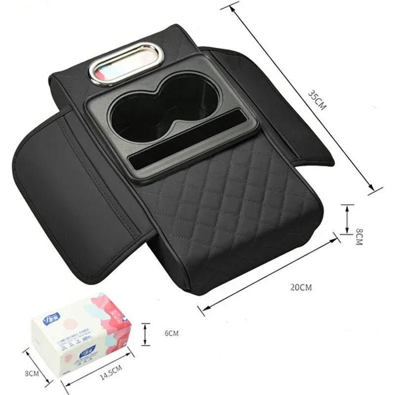 Console Craft Multi-Pocket Car Armrest Pad