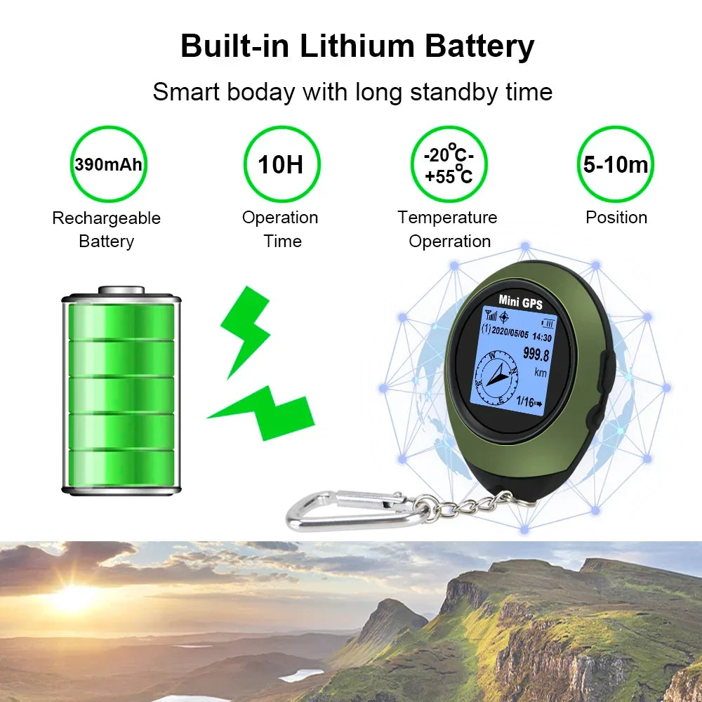 Compact Satellite GPS Navigator High-Precision Compass Tracker Device