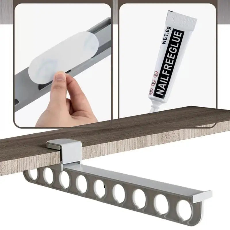 Slide Hang Retractable Closet Hanger Rack