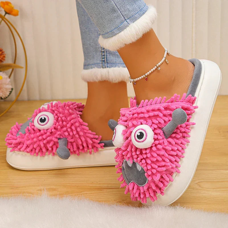 Silly Monster Plush Slippers
