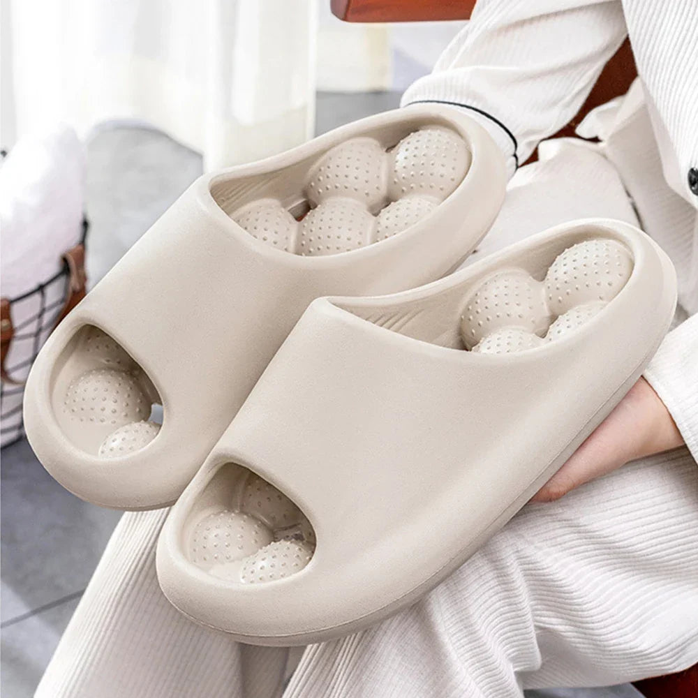 Bubble Arch Thick Sole Massaging Summer Slippers