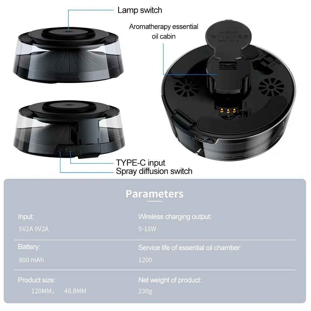 Pure Aromatherapy Diffuser Wireless Charger