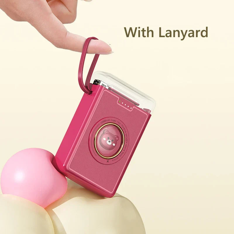 Mini Cute Built-in Cable LED Powerbank