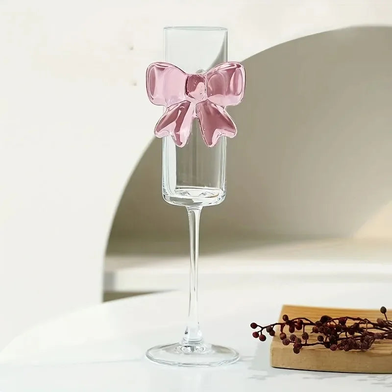 Pink Bow Cute Glass