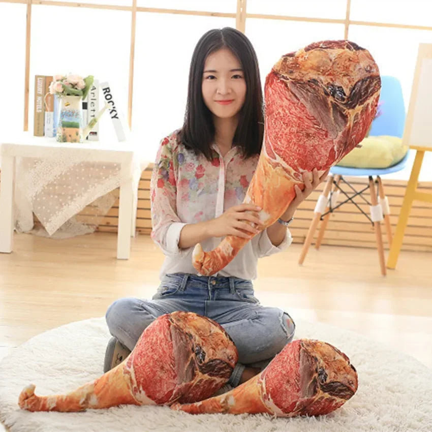 Rib Eye Realistic Ham Plush Sofa Pillow