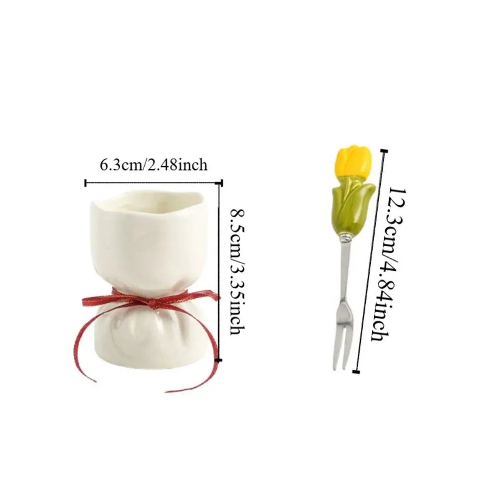 Tulip Bloom Dessert Fork Set
