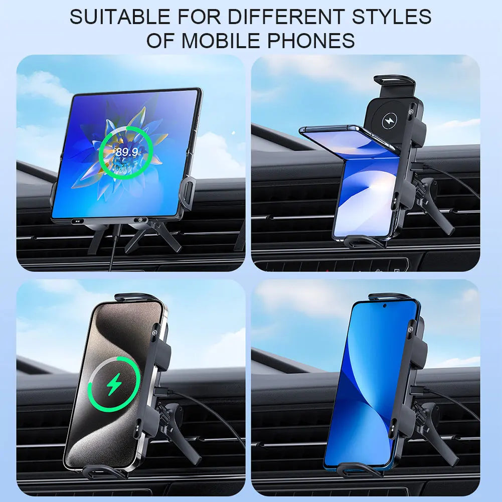 Touch & Rotate Automatic Universal Car Wireless Charge Phone Holder