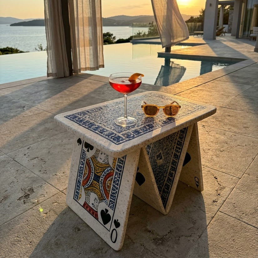 Playing Cards Art Sculptural Coffee Table