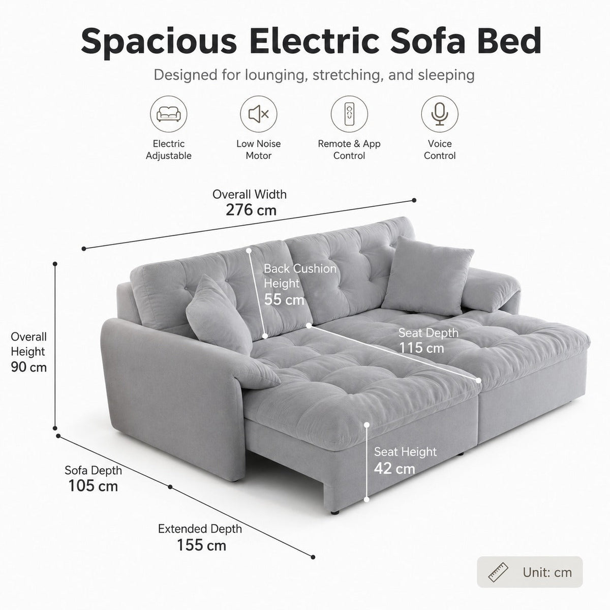 Night Shift Expandable Electric Sofa Bed