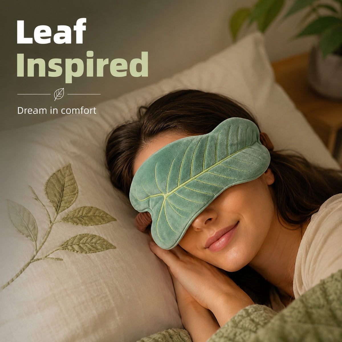 Leaf Dream Plush Sleeping Eye Mask