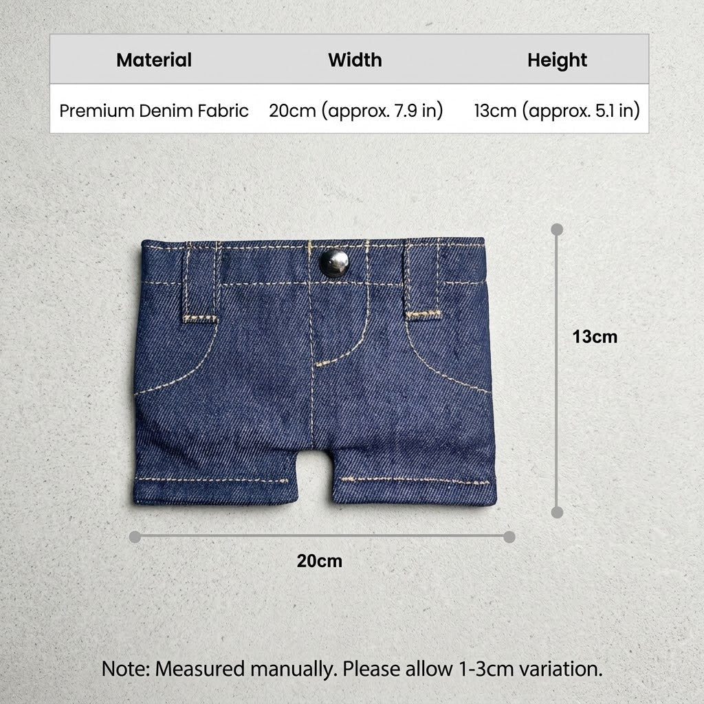 Pocket Pants Mini Denim Zip Wallet