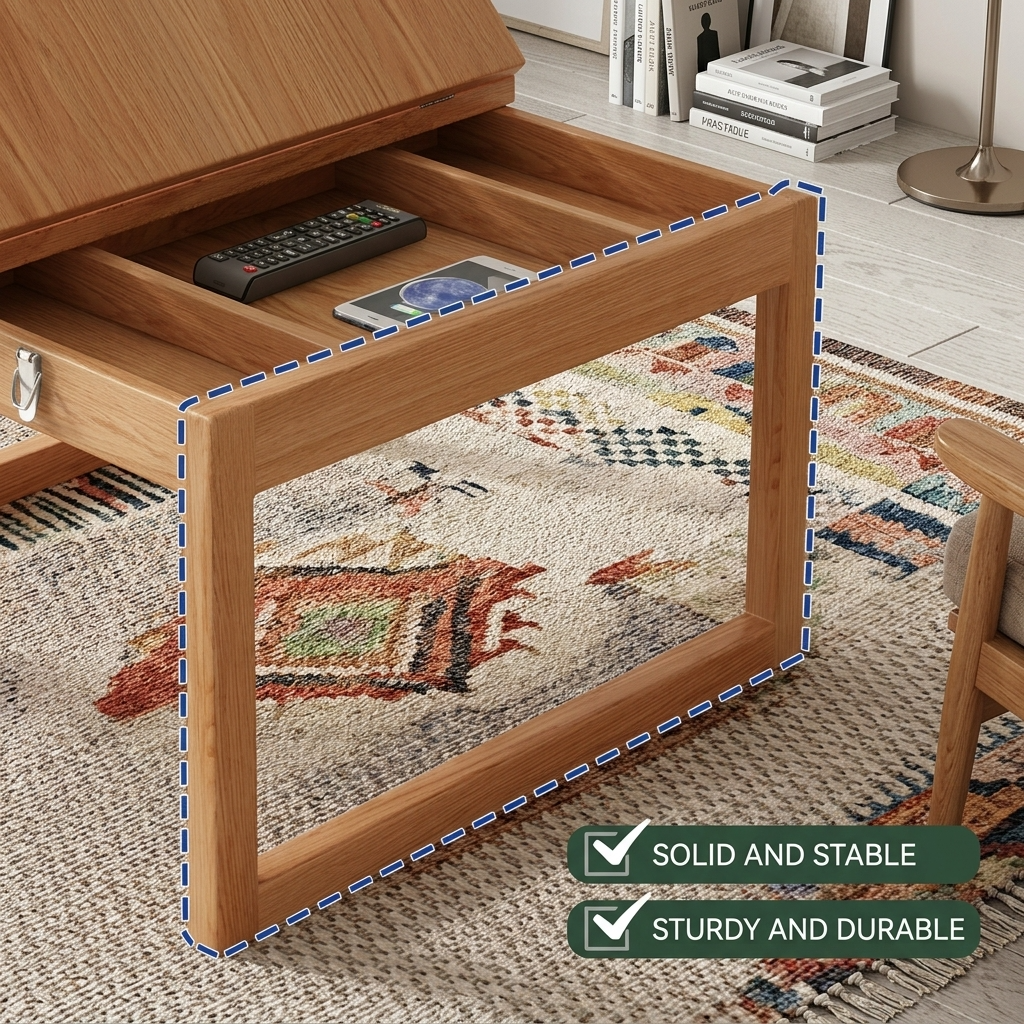 Zen Frame Modular Design Wood Tea Table