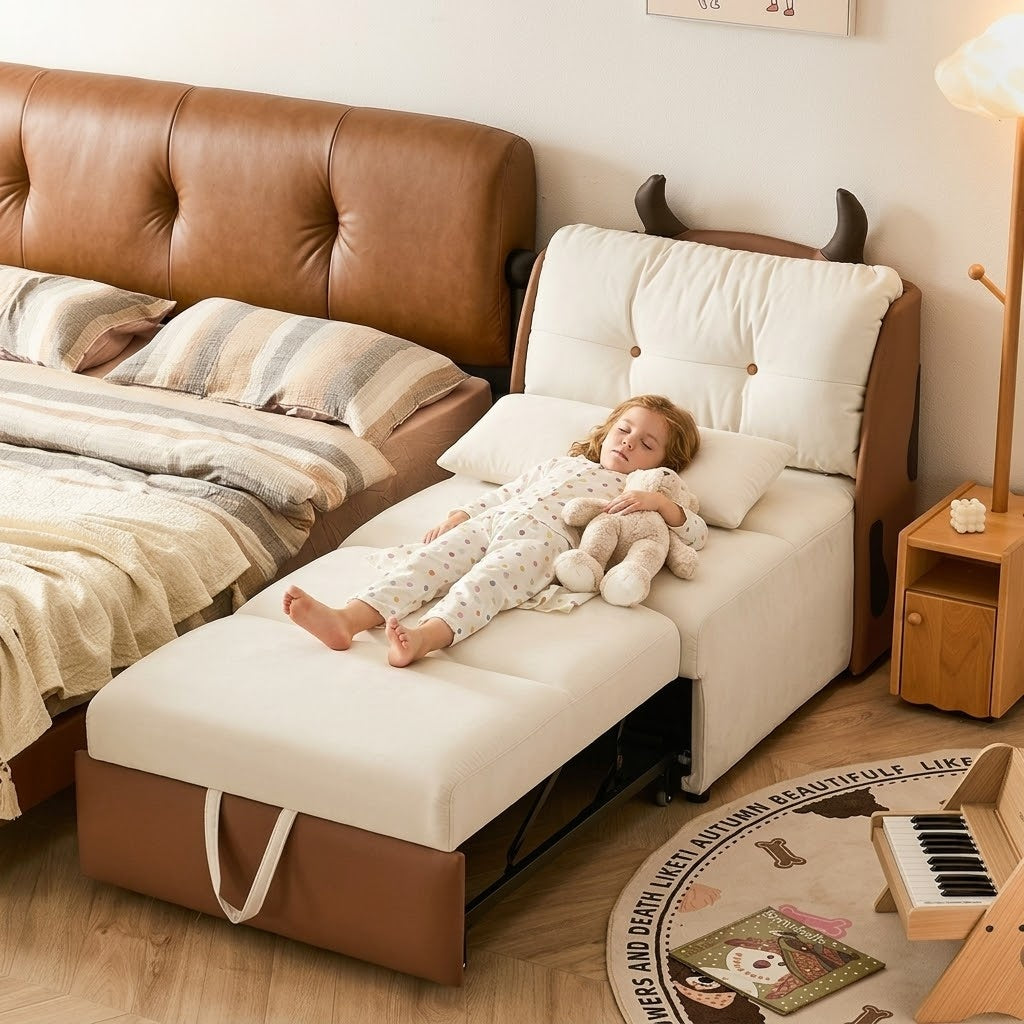 DairyDream Cute Tufted Convertible Lounge Sofa Bed