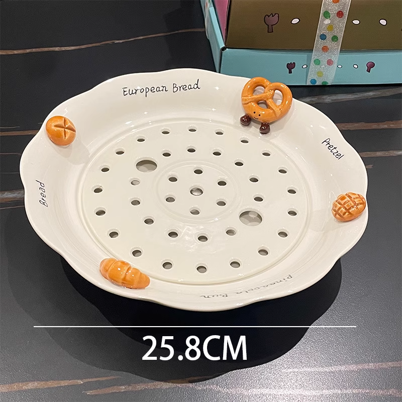 Korean Snacks Ceramic Cute Serving Plate