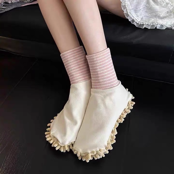 Clean & Walk Plush Mop Socks