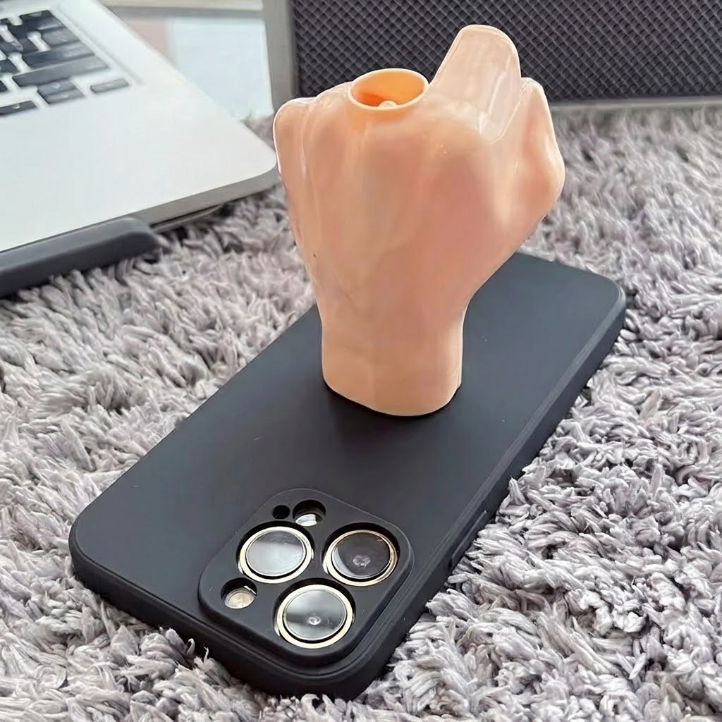 3D Middle Finger Collapsible iPhone Case