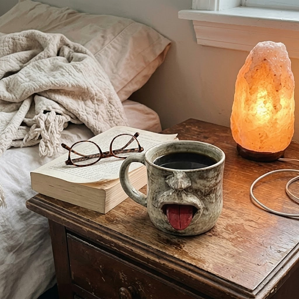 Tongue-Out Face Handmade Ceramic Mug