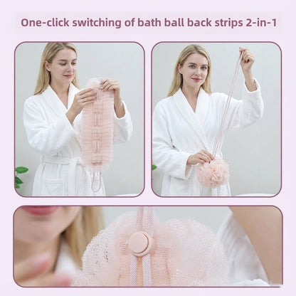 Dual Texture Stretchable Shower Back Scrubber