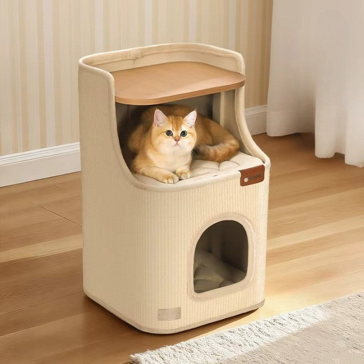 All-in-One Enclosed Cat House Side Table