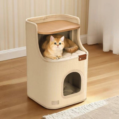 All-in-One Enclosed Cat House Side Table
