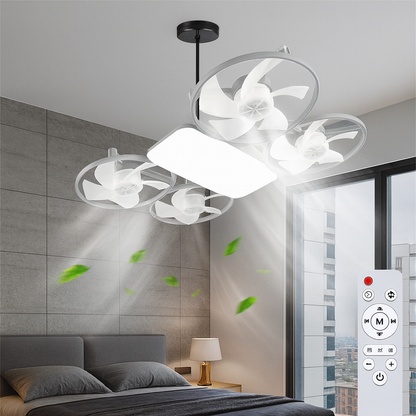Summer Cool Multi-Propeller Modern LED Ceiling Fan