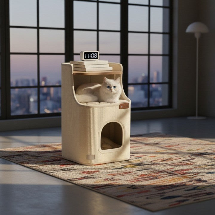 All-in-One Enclosed Cat House Side Table