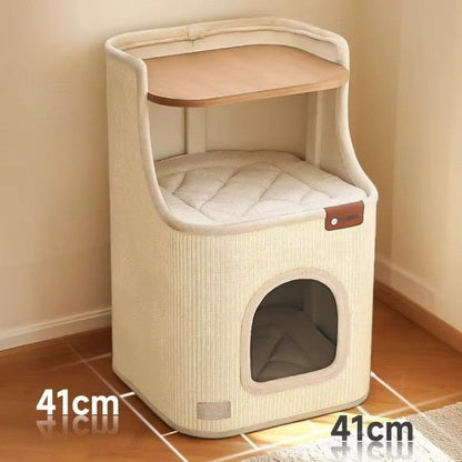 All-in-One Enclosed Cat House Side Table