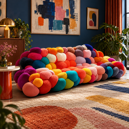 Rainbow Bubble Lounge Modular Curved Sofa