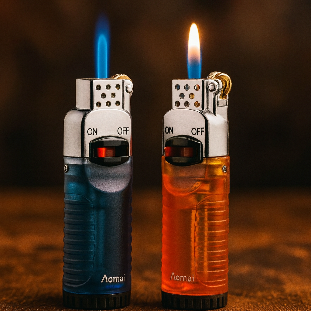 Crystal Ignite Pivot-Flame Pocket Lighter