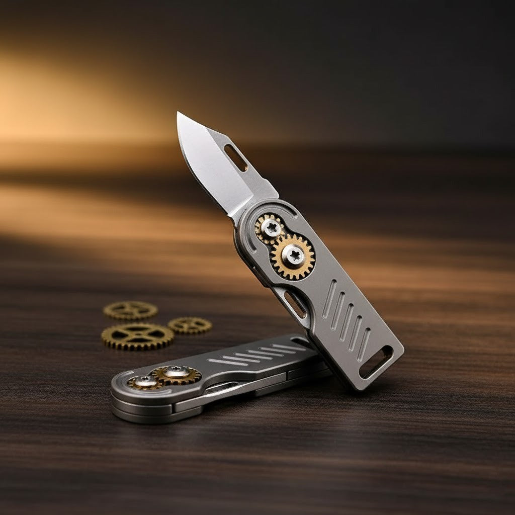 Titanium Gear Folding EDC Knife