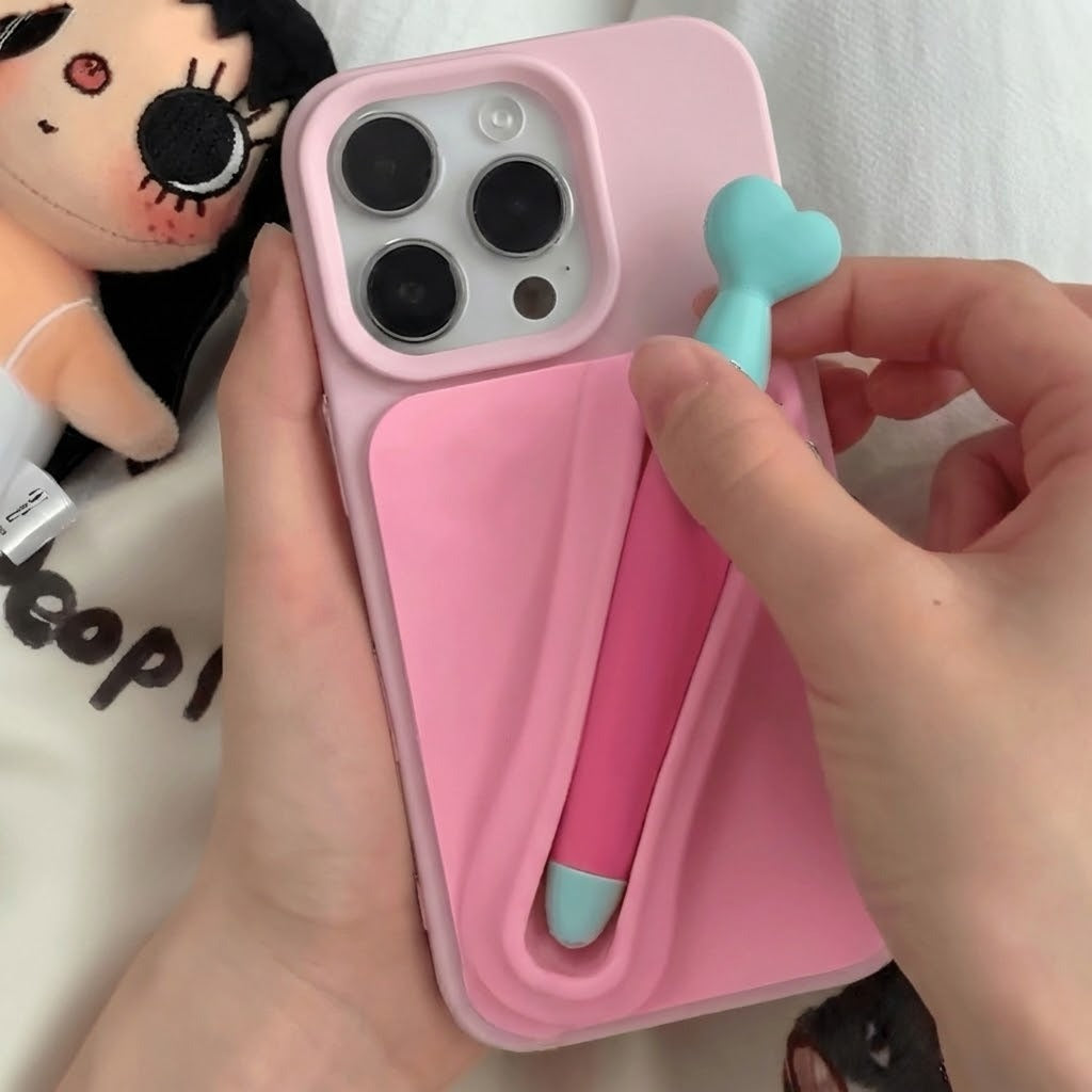 Stylus Holder Cute iPhone Case
